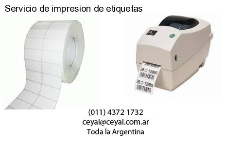 Servicio de impresion de etiquetas