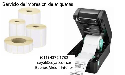 Servicio de impresion de etiquetas