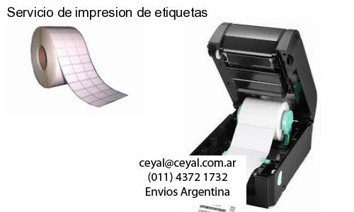 Servicio de impresion de etiquetas