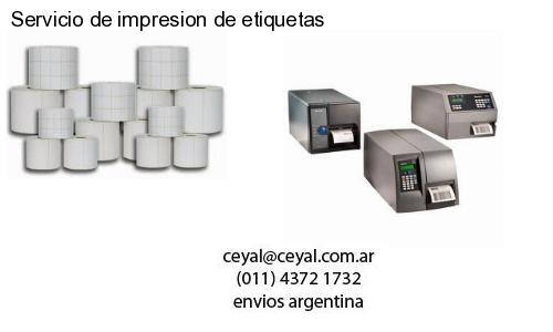 Servicio de impresion de etiquetas