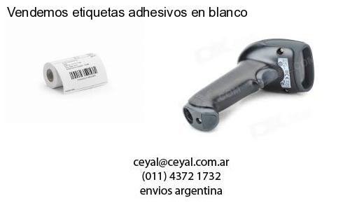 Vendemos etiquetas adhesivos en blanco
