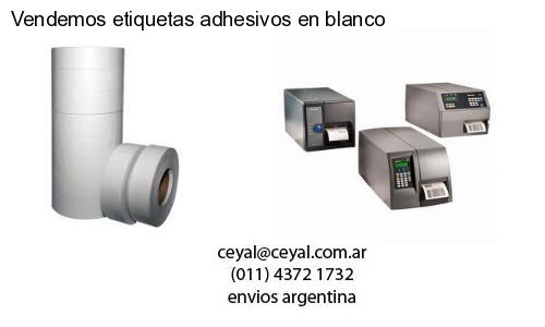 Vendemos etiquetas adhesivos en blanco