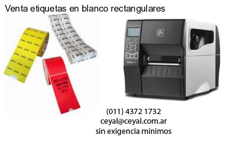 Venta etiquetas en blanco rectangulares