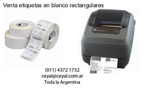 Venta etiquetas en blanco rectangulares