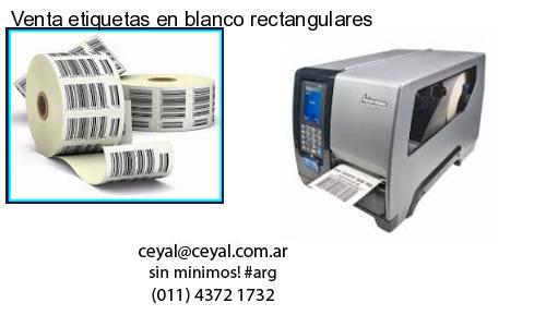 Venta etiquetas en blanco rectangulares