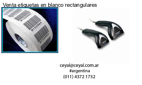 Venta etiquetas en blanco rectangulares