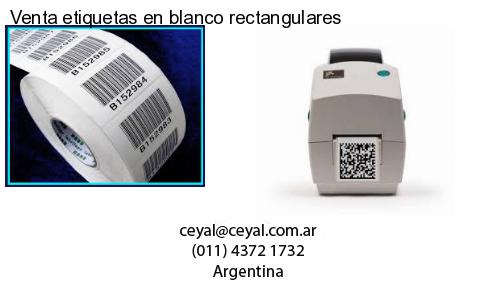 Venta etiquetas en blanco rectangulares