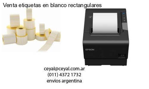 Venta etiquetas en blanco rectangulares