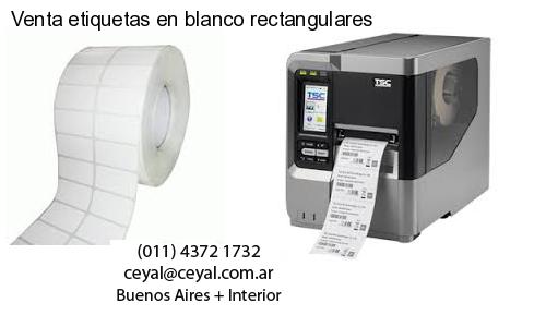 Venta etiquetas en blanco rectangulares