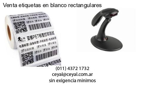 Venta etiquetas en blanco rectangulares