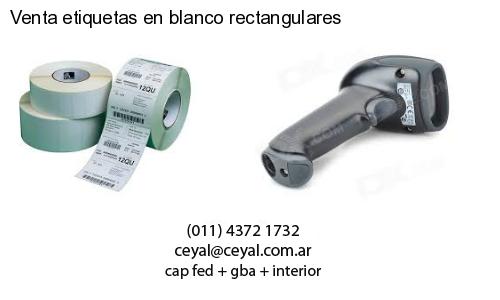 Venta etiquetas en blanco rectangulares