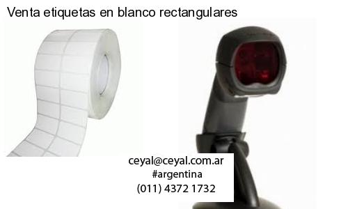 Venta etiquetas en blanco rectangulares