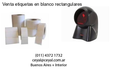 Venta etiquetas en blanco rectangulares
