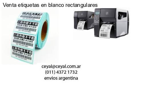 Venta etiquetas en blanco rectangulares