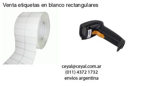 Venta etiquetas en blanco rectangulares
