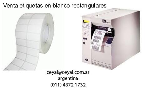 Venta etiquetas en blanco rectangulares