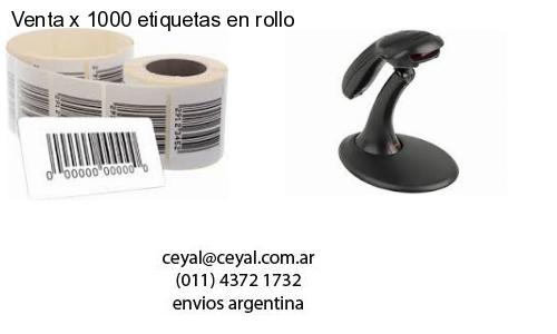Venta x 1000 etiquetas en rollo