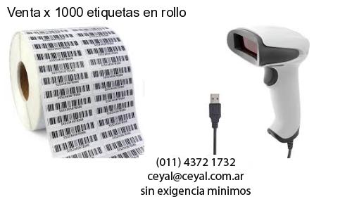Venta x 1000 etiquetas en rollo