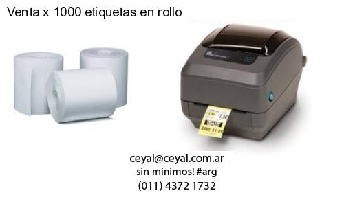 Venta x 1000 etiquetas en rollo