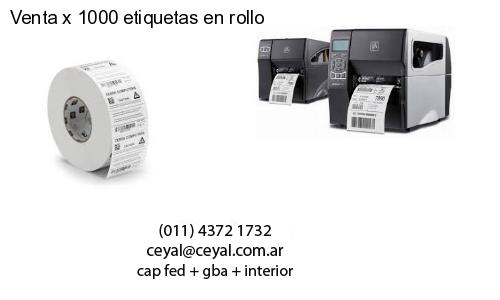 Venta x 1000 etiquetas en rollo