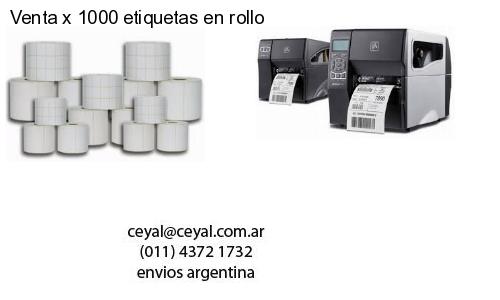 Venta x 1000 etiquetas en rollo