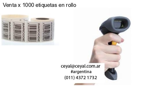 Venta x 1000 etiquetas en rollo