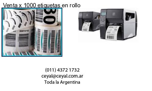 Venta x 1000 etiquetas en rollo