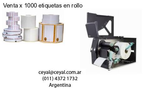 Venta x 1000 etiquetas en rollo