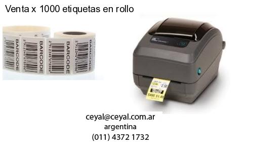 Venta x 1000 etiquetas en rollo