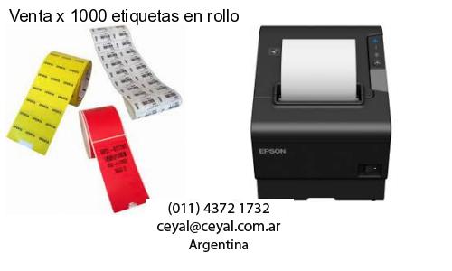 Venta x 1000 etiquetas en rollo