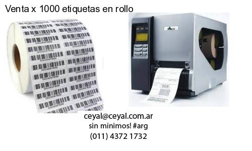 Venta x 1000 etiquetas en rollo