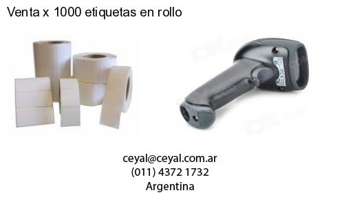 Venta x 1000 etiquetas en rollo