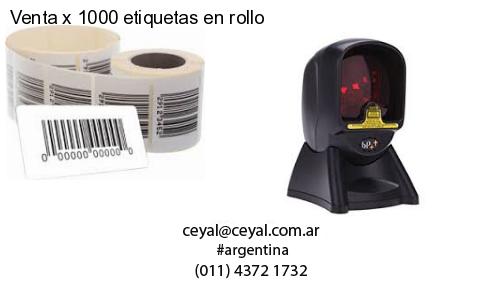 Venta x 1000 etiquetas en rollo