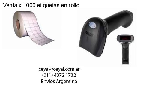 Venta x 1000 etiquetas en rollo