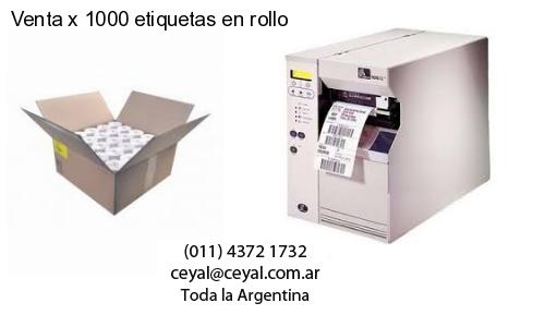 Venta x 1000 etiquetas en rollo