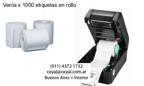 Venta x 1000 etiquetas en rollo