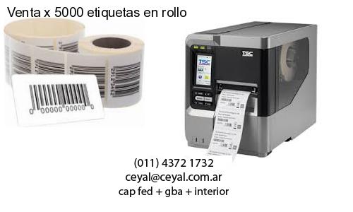 Venta x 5000 etiquetas en rollo