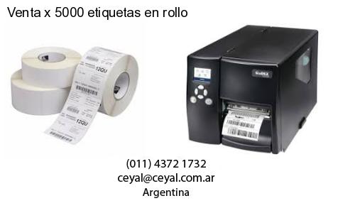 Venta x 5000 etiquetas en rollo