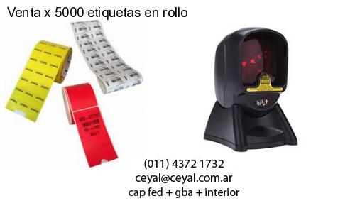 Venta x 5000 etiquetas en rollo