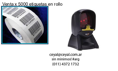 Venta x 5000 etiquetas en rollo