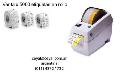 Venta x 5000 etiquetas en rollo