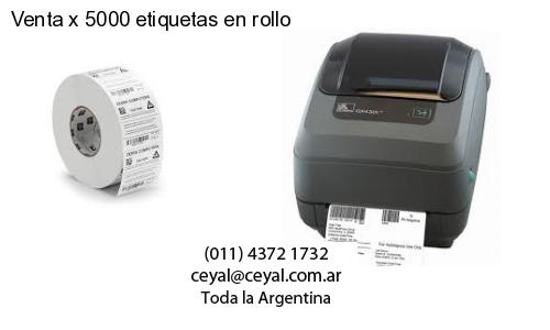 Venta x 5000 etiquetas en rollo