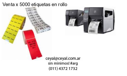 Venta x 5000 etiquetas en rollo