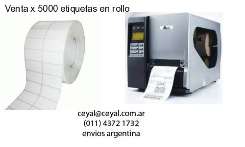 Venta x 5000 etiquetas en rollo