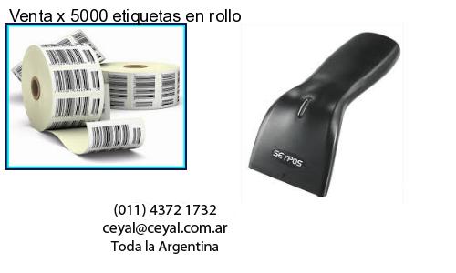 Venta x 5000 etiquetas en rollo