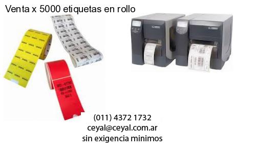 Venta x 5000 etiquetas en rollo