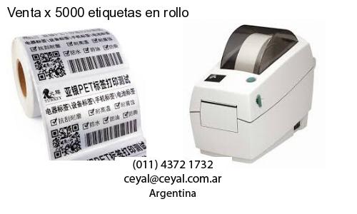 Venta x 5000 etiquetas en rollo