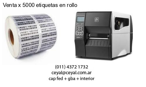 Venta x 5000 etiquetas en rollo