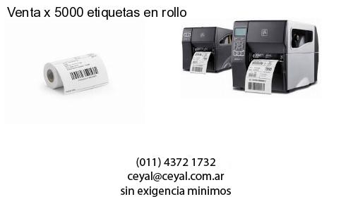 Venta x 5000 etiquetas en rollo
