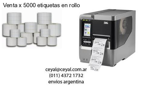 Venta x 5000 etiquetas en rollo